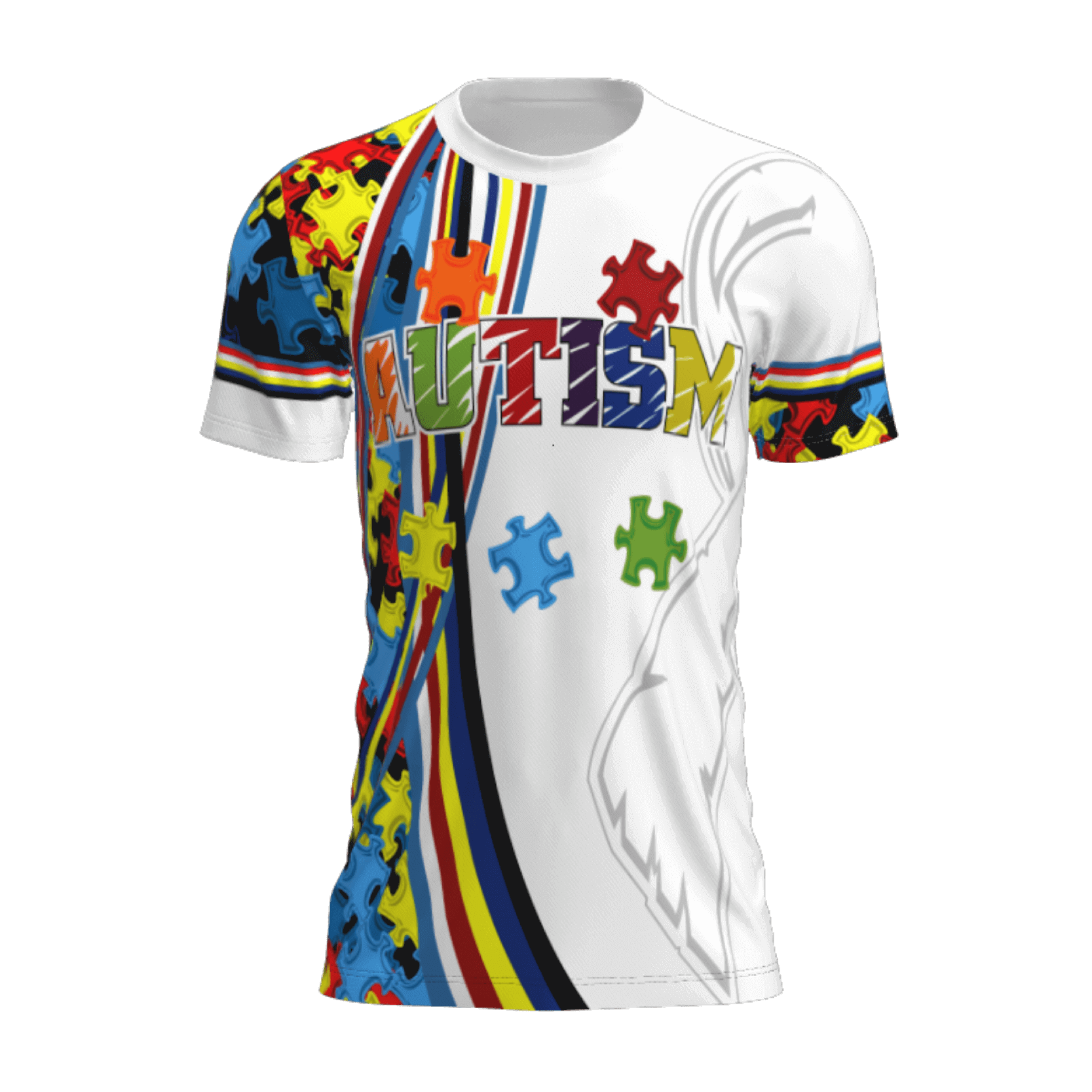 Maglietta Autismo Donna Con Cuore Puzzle – T-shirt Consapevolezza, Regalo Mese Sensibilizzazione, Top Manica Corta