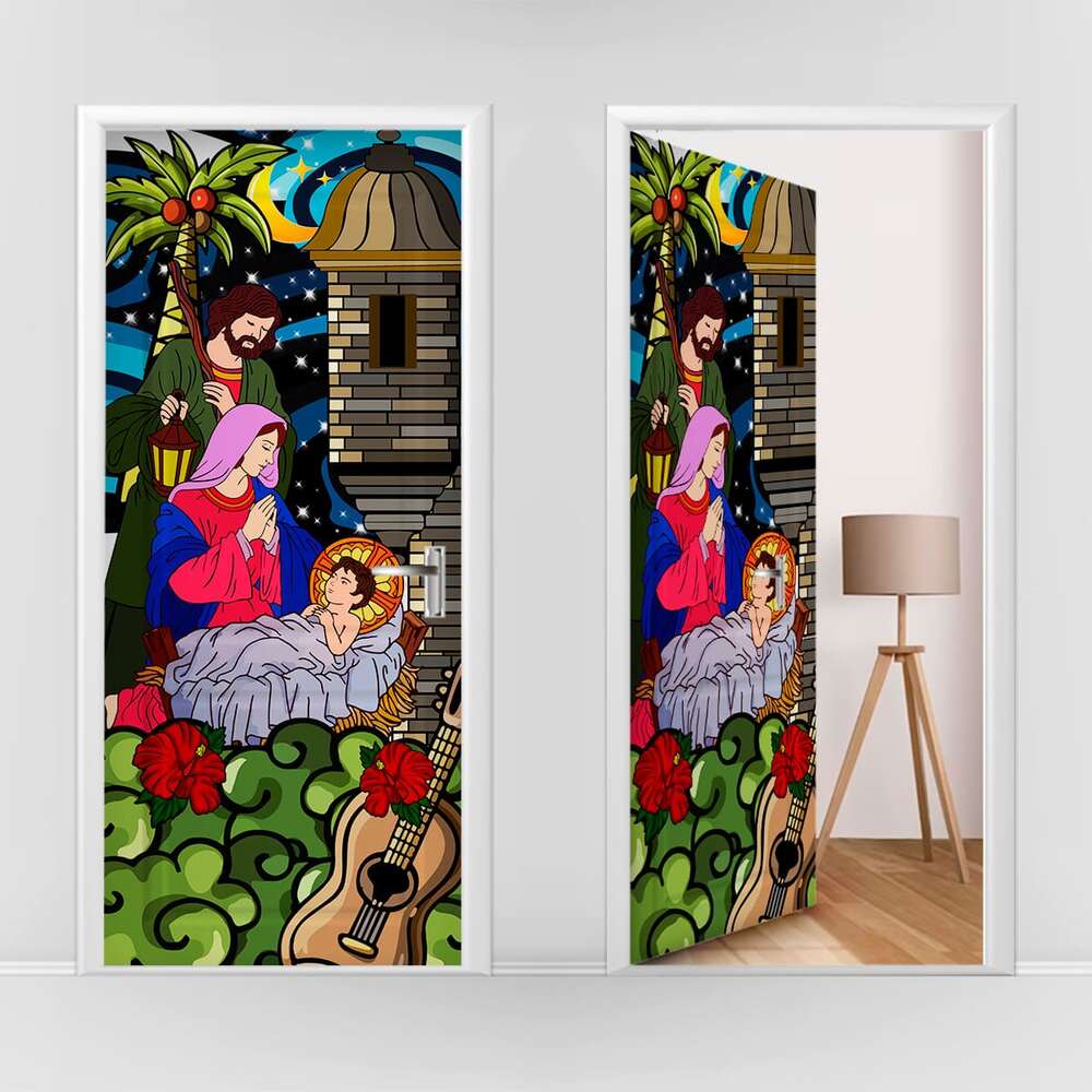 Forro de Navidad 12 Puerta