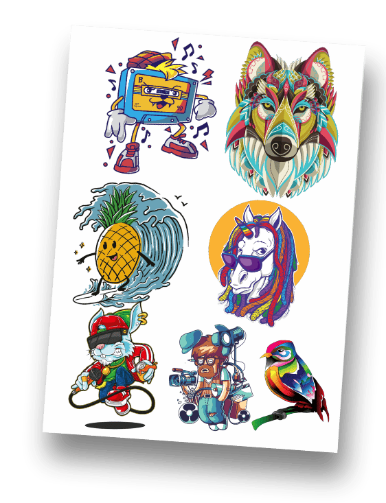 Gang Sheet DTF con diseños personalizados