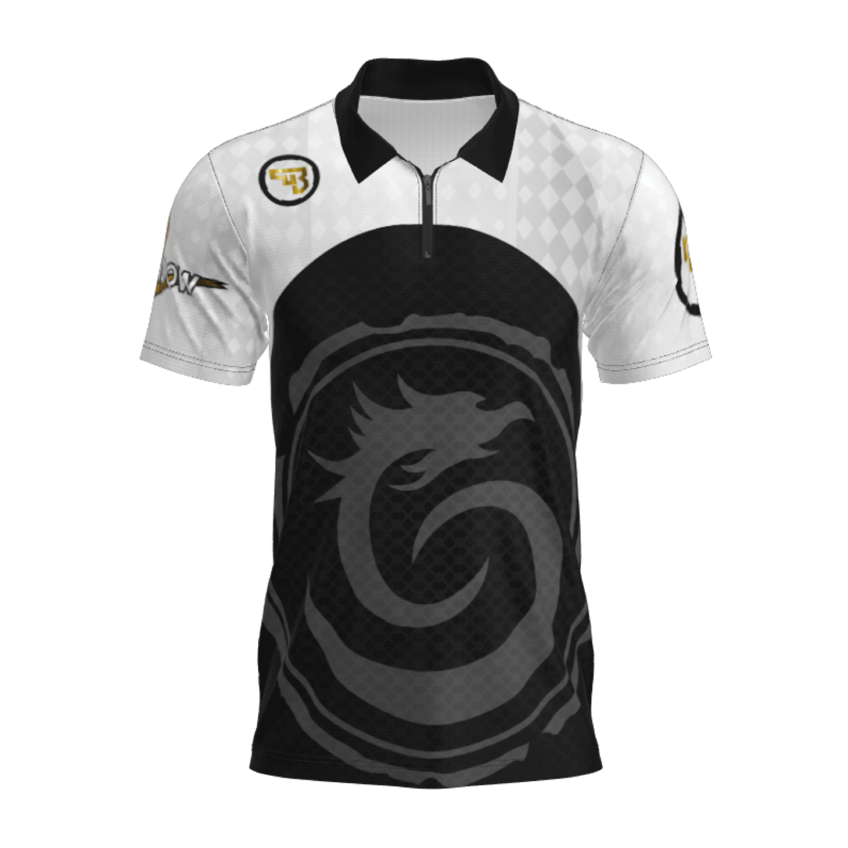 Shadow 2 Black & White Polo